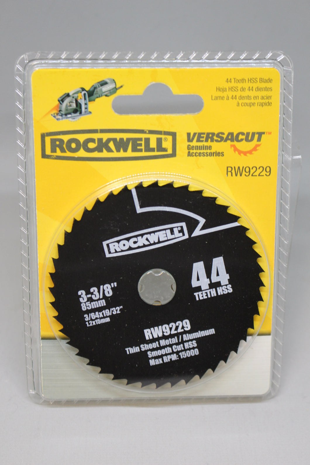 Rockwell RW9229 VersaCut 3-3/8-inch 44T HSS Circular Saw Blade