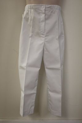 US Navy Creighton Women's White Dress Slacks/Pants - Size: 12 Women's Tall -Used