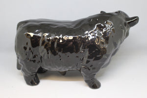 Ceramic Bull Scott Whiskey Decanter - Black - Used