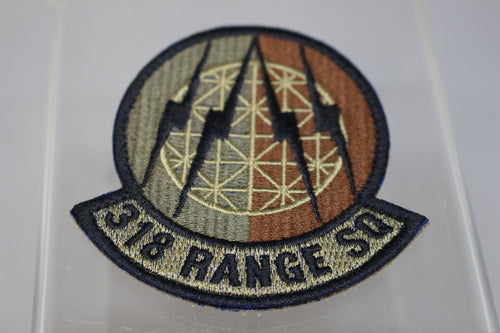 318th Range Squadron Patch - Hook & Loop Backing - Used