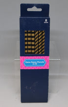 Load image into Gallery viewer, Extra Fancy Pencils - #2 HB - Black &amp; Gold - Pack of 8 - New