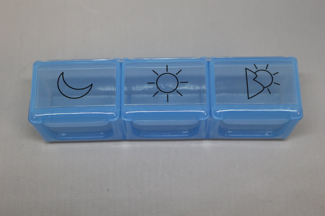 Daily Pill Organizer - 3-Times-A-Day - Choose Color - New