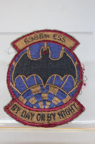 USAF 6988th Electronic Security Squadron Patch - By Day or By Night -Sew On - Used