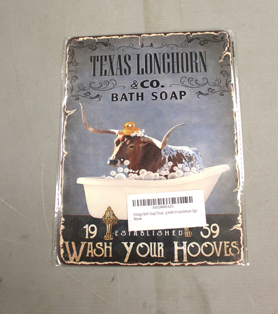 Texas Longhorn & Co Bath Soap Tin Sign - 6