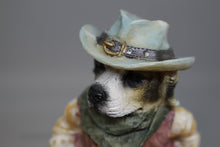 Load image into Gallery viewer, Western Cowboy Dog Figurine Holding Bottle - Resin - Used