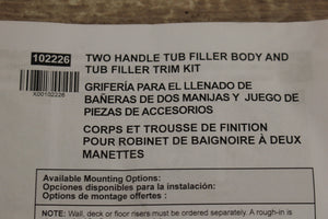 BrizoT70342-PN Atavis Two Handle Tub Filler Trim Kit with Hand Shower