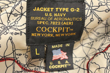 Load image into Gallery viewer, Cockpit US Navy Aviator G-2 Leather Jacket - Large - USA Made - Used