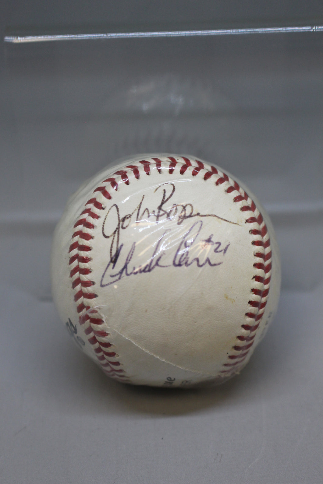 Florida Marlins Chuck Carr #21 & John Roper Autograph Signed Rawlings Baseball