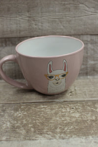 No Prob Llama! Llama Coffee Cup -Pink -Used