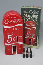 Load image into Gallery viewer, Vintage Plastic Coke Machine Bank - includes bottles - Used