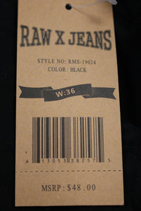 Men's Raw X Jeans Cargo Shorts - Size: 36 - Black - New