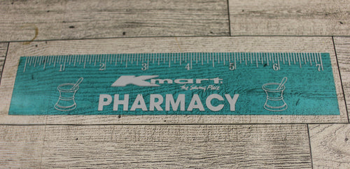 Vintage KMART PHARMACY Plastic Advertisement Ruler - 7