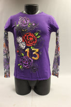 Load image into Gallery viewer, Teens Long Sleeve &quot;Born Unlucky 13&quot; T-Shirt - Lg (11-13) - NWOT