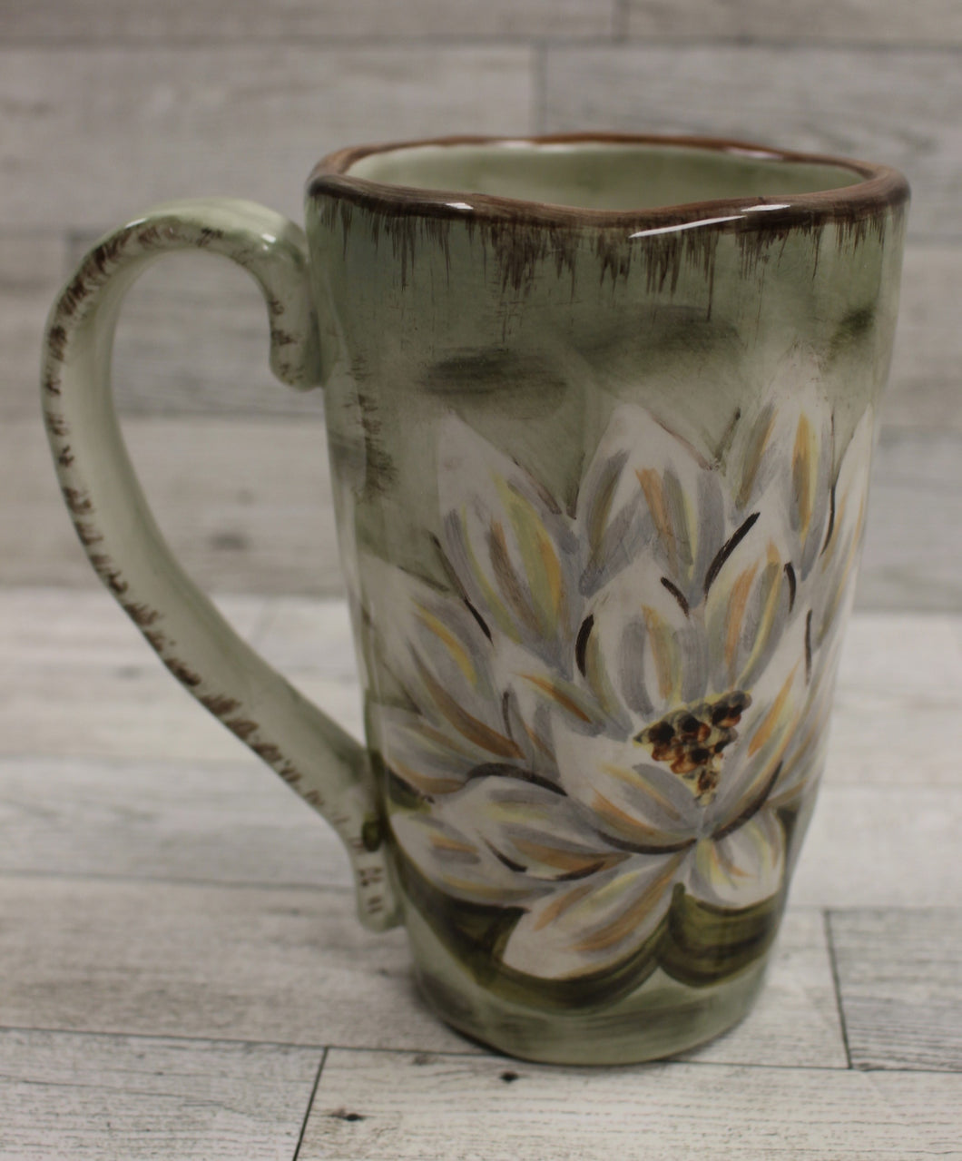 Tabletops Gallery Waterloo Handpainted Coffee Cup Mug - Floral - Used