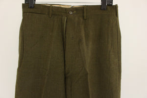 US Army Men's M-1952 Olive Drab Wool Trousers - Size: W31 x L30 - Used