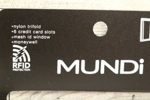 Mundi Trifold Wallet - Navy - RFID Protection - New