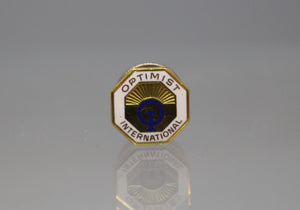 Vintage Optimist International Hat Tie Tack Lapel Pin - Screw On - Used