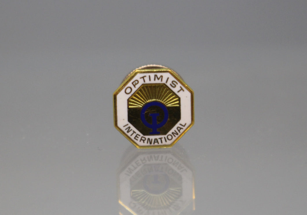 Vintage Optimist International Hat Tie Tack Lapel Pin - Screw On - Used