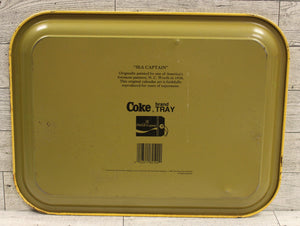 Coca-Cola Coke "Sea Captain" Tray - Through All The Years 1886-1936 - Used