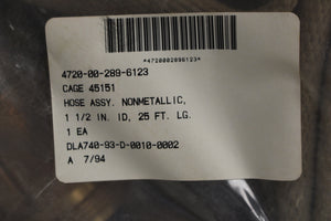 Nonmetallic Hose Assembly - 4720-00-289-6123 - New