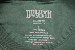 Duluth Long Tail Relaxed Fit Short Sleeve T-Shirt - Large - Green - Used