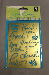 Katey Davis Solid Brass Stencil - New