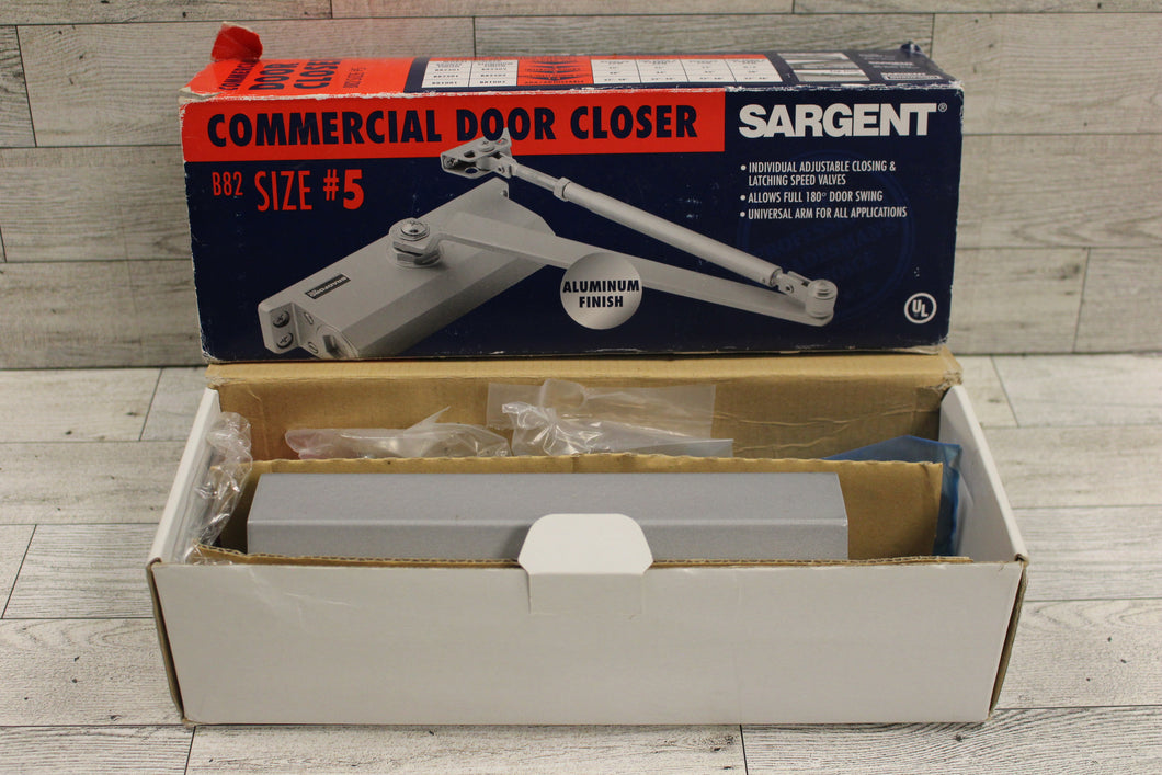 Sargent Commercial Door Closer B82 Size 5 - Aluminum Finish - B82502 - New