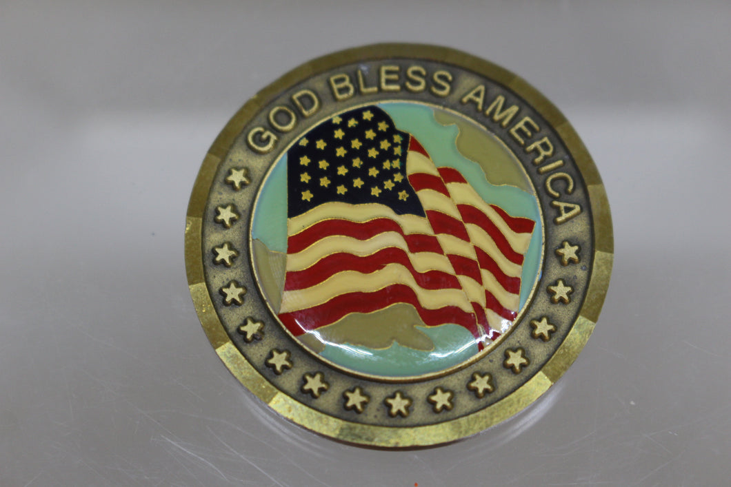 God Bless America, We'll Take It From Here, Let's Roll Challange Coin - Used