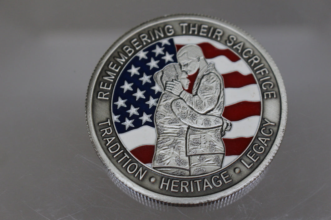 Air Force Wright Memorial Chapter Remembering Their Sacrifice Challenge Coin