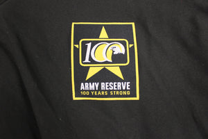 Army Reserve Pullover Windbreaker Jacket 100 Years Strong Black XLarge -Used