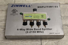 Load image into Gallery viewer, DirecTV Zinwell SWiM 4-Way Wide Band Splitter - MSPLIT4R1-03 - New