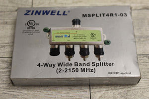 DirecTV Zinwell SWiM 4-Way Wide Band Splitter - MSPLIT4R1-03 - New