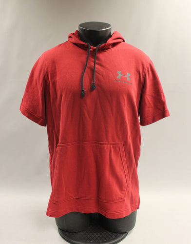 Under Armor Short Sleeve Hoodie Sweatshirt with Front Pocket - Size: Lg - Used