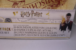 Harry Potter Marauder's Map 60-Piece Party Tableware Set - Cups, Plates, Napkins