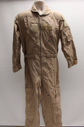 Men's Tan Summer Flyers Coveralls CWU - 27/P, Size: 40R, 8415-01-452-4877 - Used