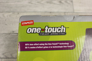 Staples One-Touch 2-Hole Punch - 28 Sheet Capacity - New