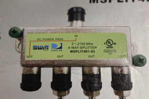 DirecTV Zinwell SWiM 4-Way Wide Band Splitter - MSPLIT4R1-03 - New