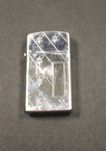 Load image into Gallery viewer, Zippo Slim with Pinstripes on Chrome - Used