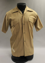 Load image into Gallery viewer, Creighton Marine Khaki Short Sleeve Button Up Shirt - Large - Used