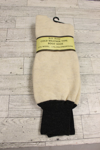 US Military Men's Wool Cold Weather Type Boot Socks - Size: Mediuim - New