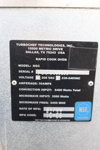 TurboChef NGC Subway High-Speed Toasting Rapid Cook Oven - Used (#2)