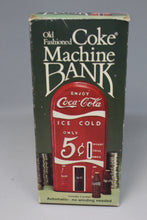 Load image into Gallery viewer, Vintage Plastic Coke Machine Bank - includes bottles - Used