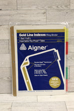 Load image into Gallery viewer, Aigner Gold Line Indexes Ring Binder 5 Clear Tabs -New