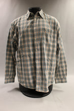 Load image into Gallery viewer, Men&#39;s Structure Long Sleeve Blue Plaid Shirt - Large - Used