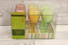 Load image into Gallery viewer, Chesapeake Bay Set of 6 Mini Wine Glass Candles - New