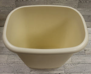 Rubbermaid Vanity Wastebasket Trashcan - 14 Quart - Beige - 2958 - Used