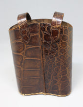 Load image into Gallery viewer, Vintage Glass Flask with Animal Skin Holder Pouch - Used