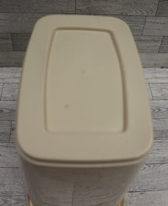 Vintage Rubbermaid Desk Wastebasket Trashcan - 3.5 Gal - Beige - 1039-1 - Used