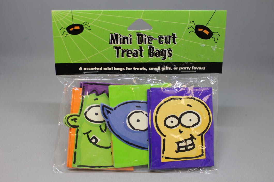 Garven Halloween Mini Die-Cut Trick or Treat Bags - Set of 6 - New