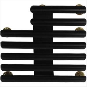 IRA Green Metal Ribbon Bar - 19 Ribbons with Space - Staggered Right - Black